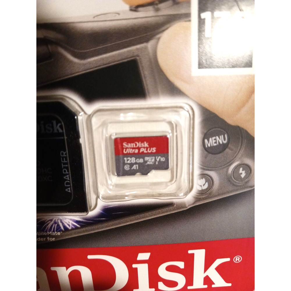 SanDisk 128GB ULTRA PLUS microSDXC UHS-1 Card w Adapter microSD memory card - Picture 6 of 9
